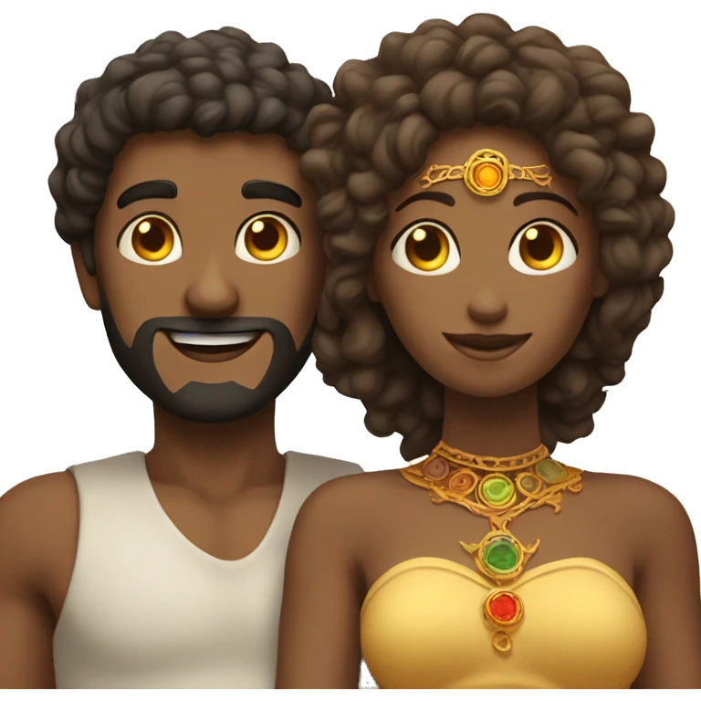 Chakra man and woman lovers emoji