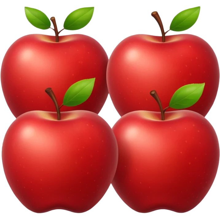 a few red apples emoji