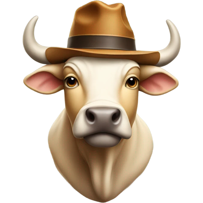 Big bull with hat emoji