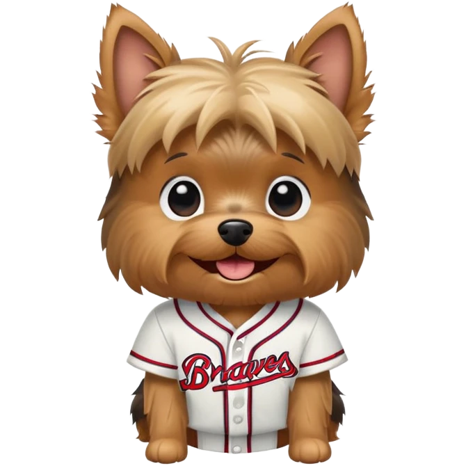yorkie in braves outfit emoji