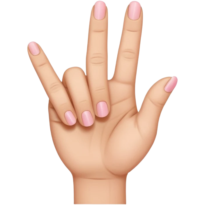 This emoji:🤙 but the lowest tumb is cut emoji