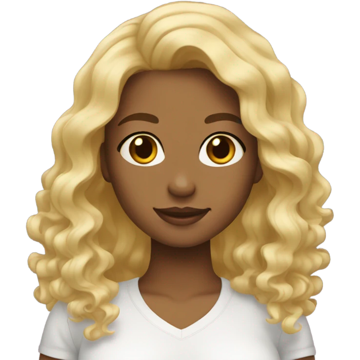 girl wavy blonde hair  emoji