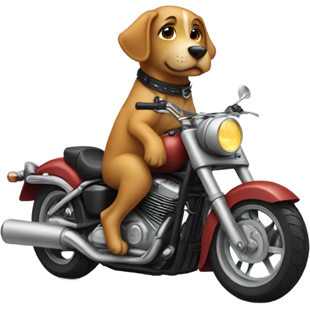 Dog on a motorcycle  emoji