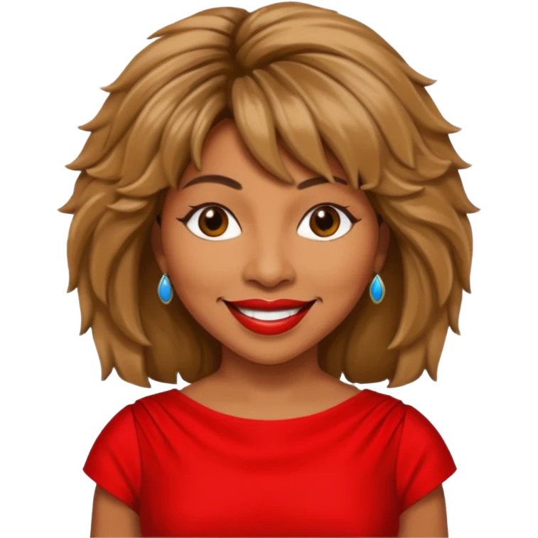 Tina Turner red dress emoji