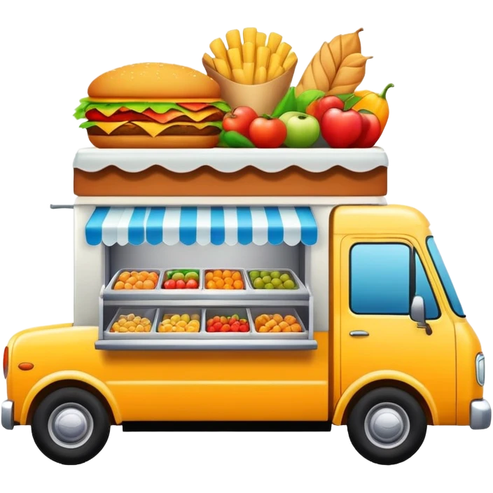 Happy truck food emoji