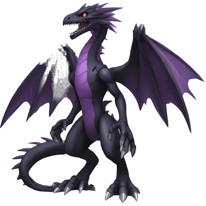  Cool Edgy Black Digimon-Fakemon-Raptor-Genesect-Dragon full body emoji
