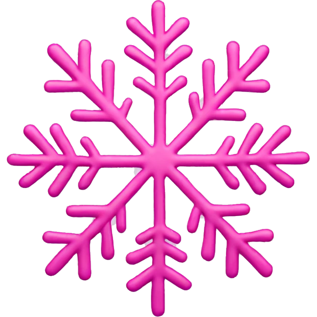 Pink snowflake emoji