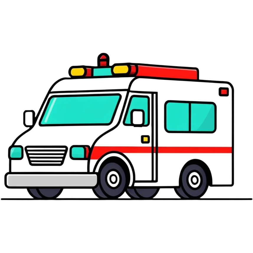An ambulance is taking you to the hospital emoji