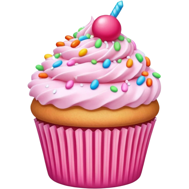 pink cupcake emoji