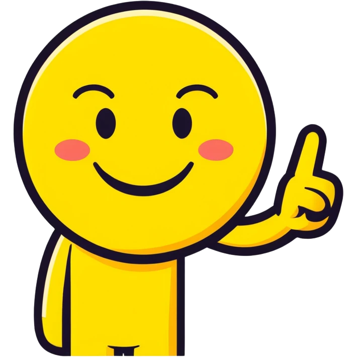 Yellow formal circle face with a smile and a middle finger on left hand side emoji