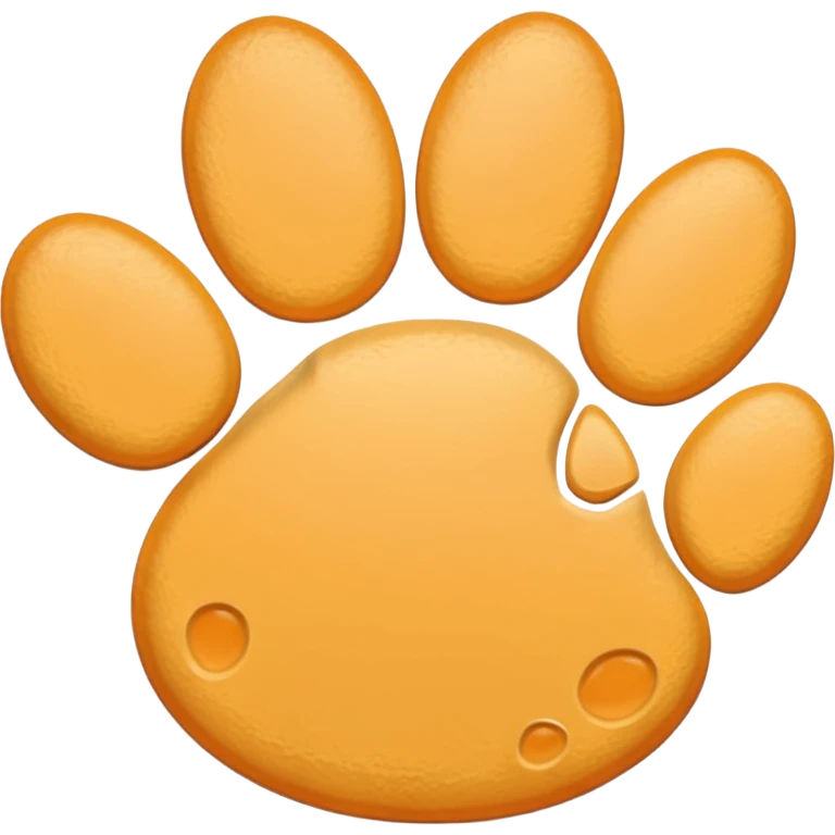 a very light pale pastel yellow-orange pawprint emoji