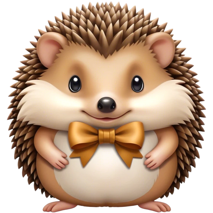Hedgehog with a bow  emoji
