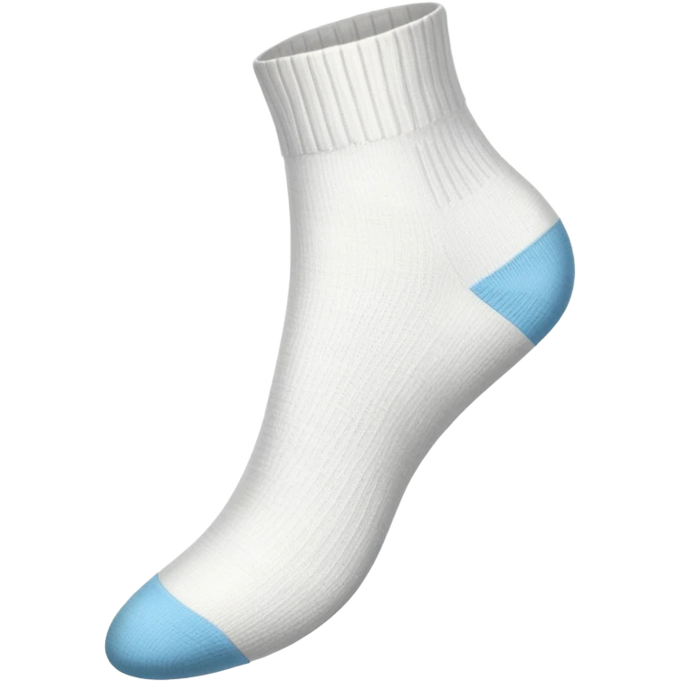 white sock turned inside out showing the insole from underneath emoji