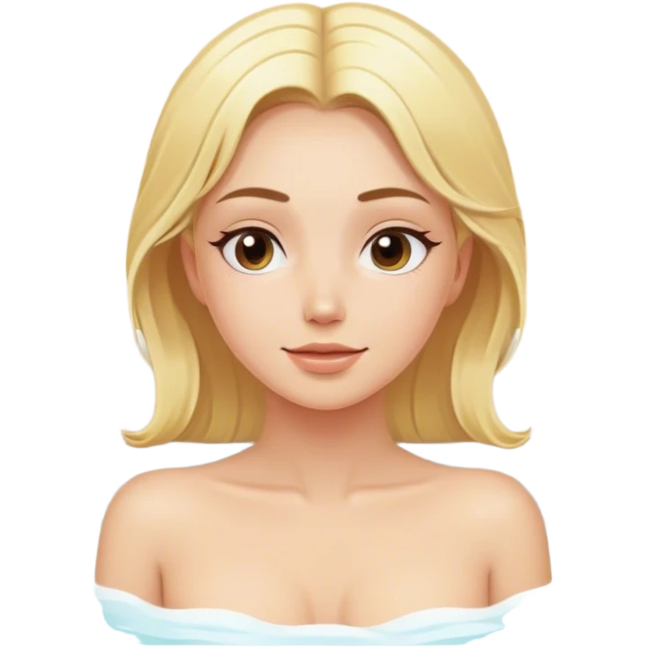 Blonde girl spa massage emoji