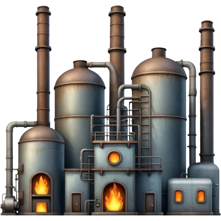 factory with furnaces and boilers emoji