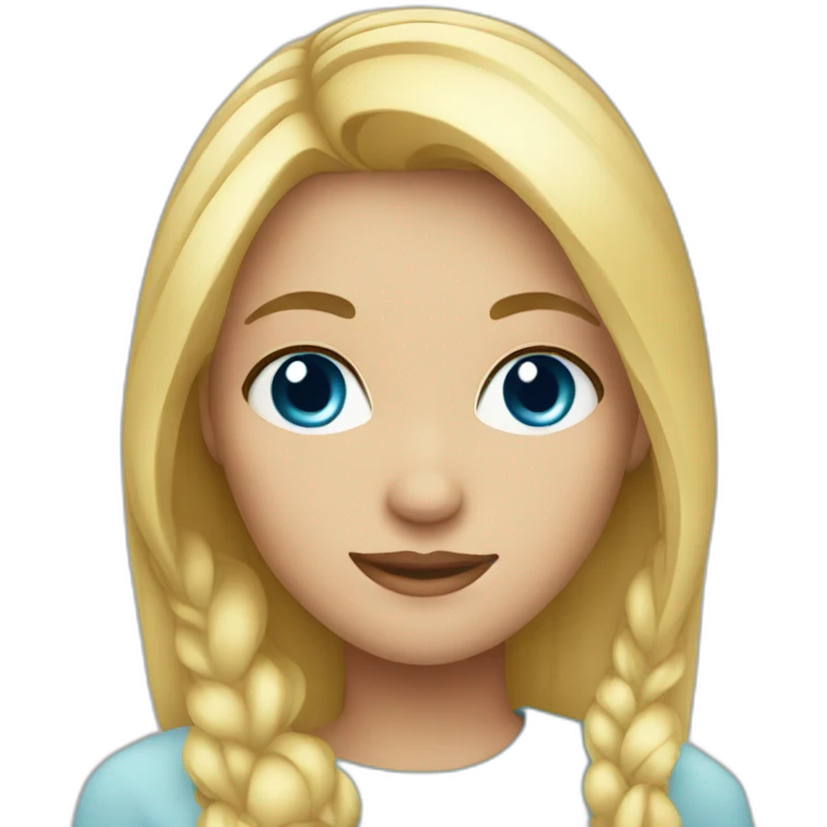 blond girl blue eyes emoji