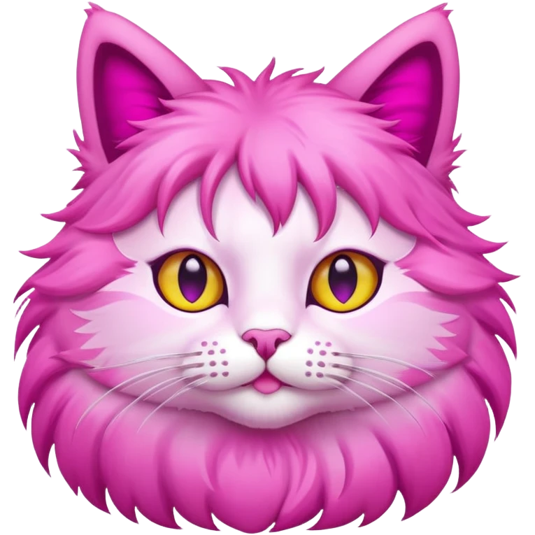 pink cat with magenta ears emoji