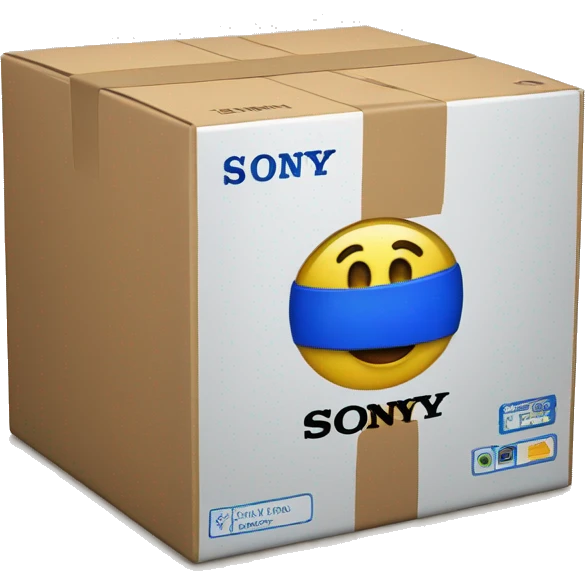 box with "sony" logo emoji