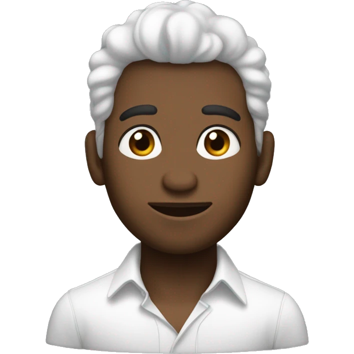 Chico lindo de pelo negro y tez blanca emoji