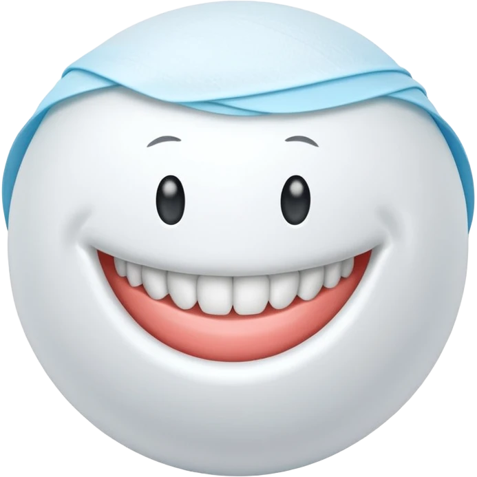 A ball of white dental floss  emoji