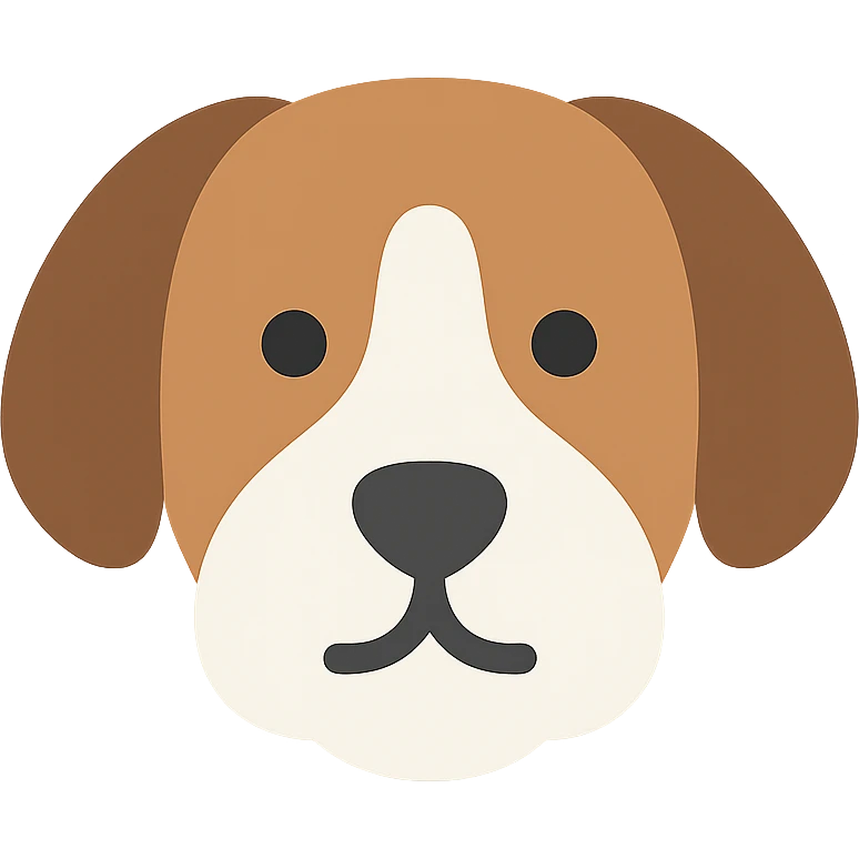 brown and white cartoon dog color icon emoji