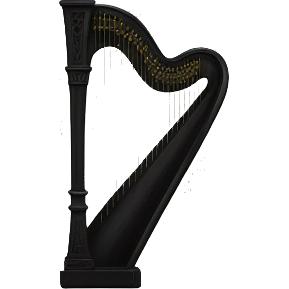 Black harp emoji