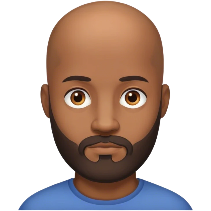 Bald bearded dark haired man emoji