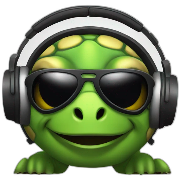 Dj turtle emoji