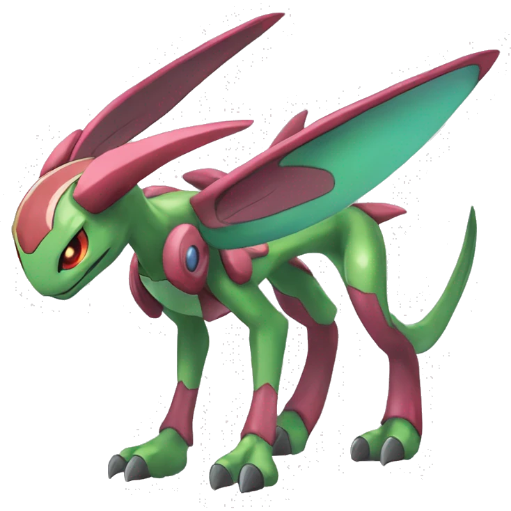 Anthro Cool Edgy Legendary Colorful Shy Shiny Fakemon-Pokémon-Genesect-Flygon-Fantasy-Creature With Full Body Detailed High Quality emoji