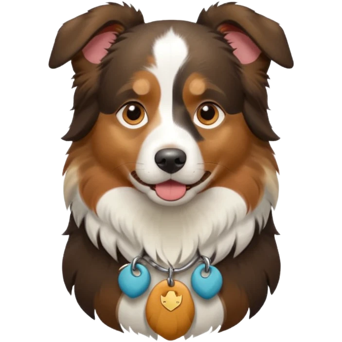 Australian shepherd tricolor mini emoji