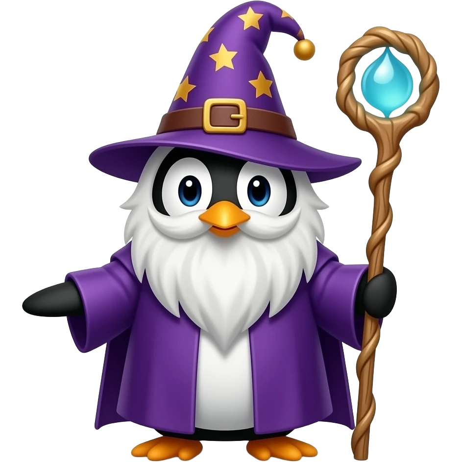 Penguin Wizard emoji