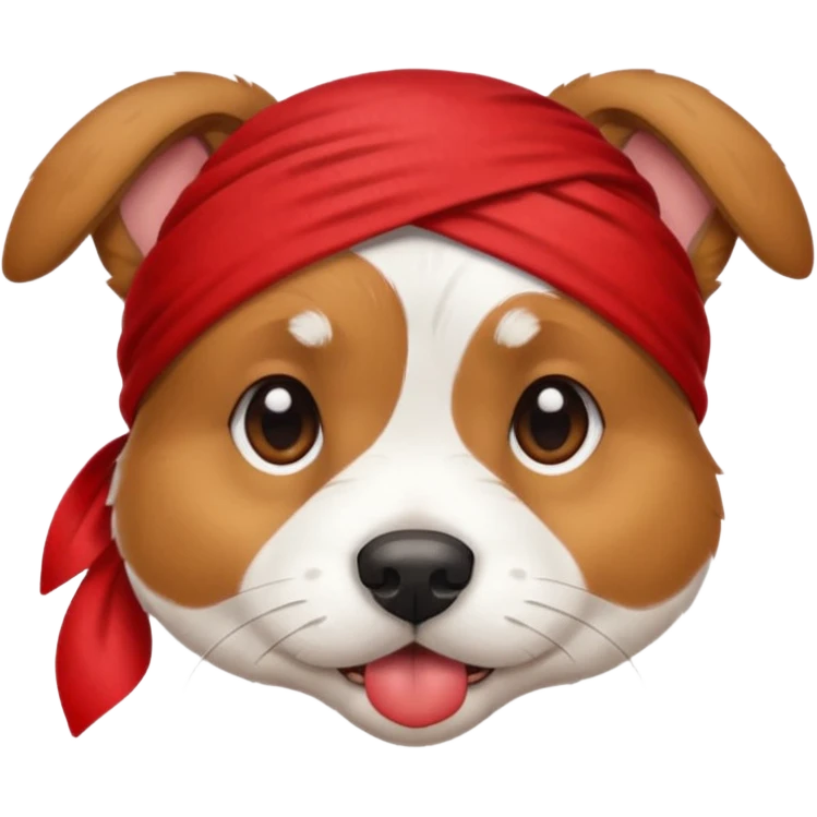 dog with wearing red bandana emoji