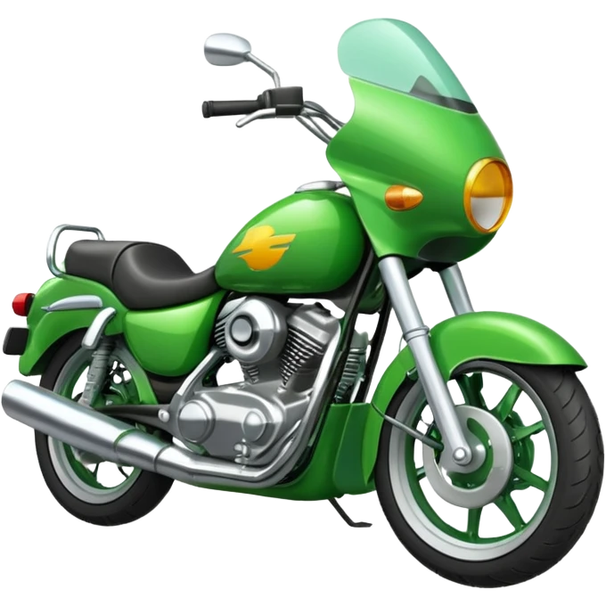 fait moi un emojie en moto vert emoji
