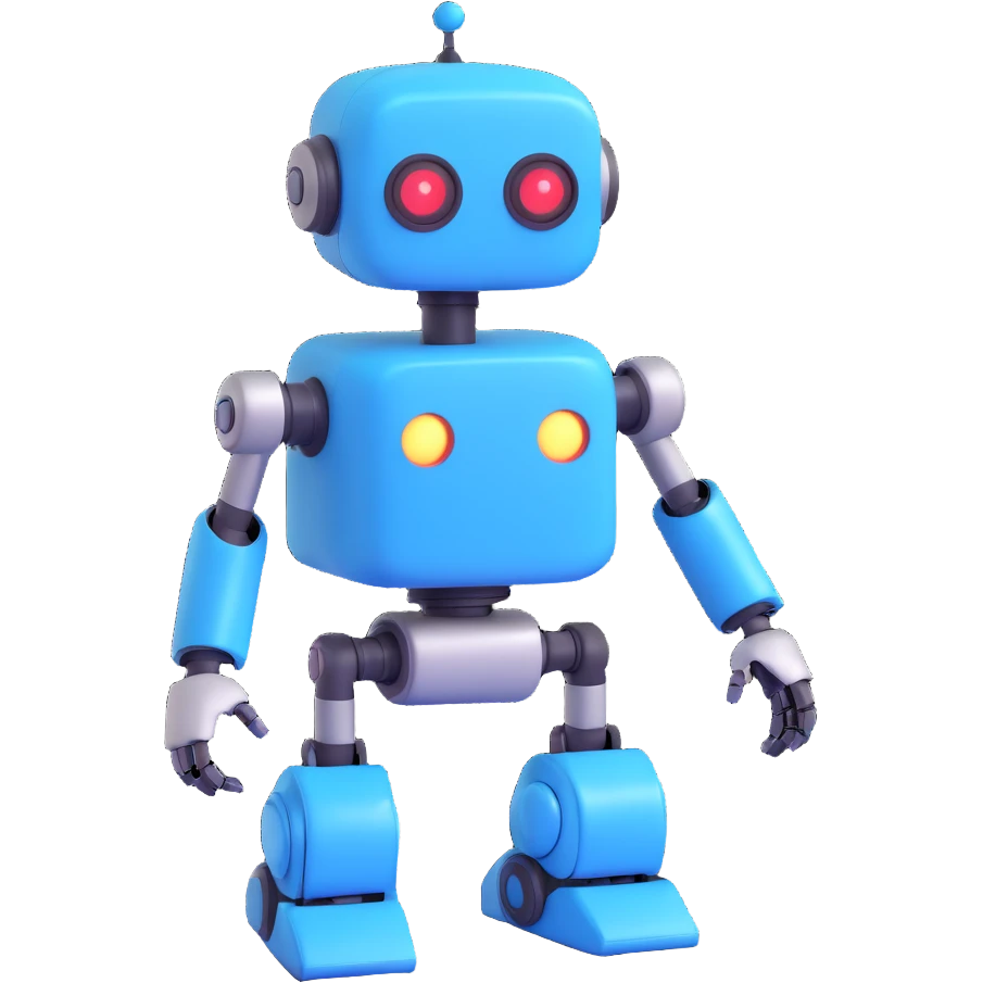 blue AI robot emoji