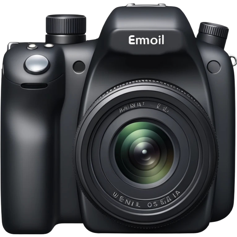 Ultra minimal camera, extremely simplified DSLR, just basic rectangular shape with tiny lens, absolute minimal detail emoji