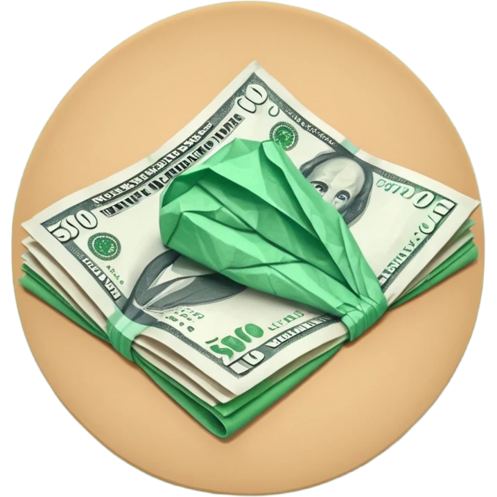 Create a hug 500 rs inr on table  emoji