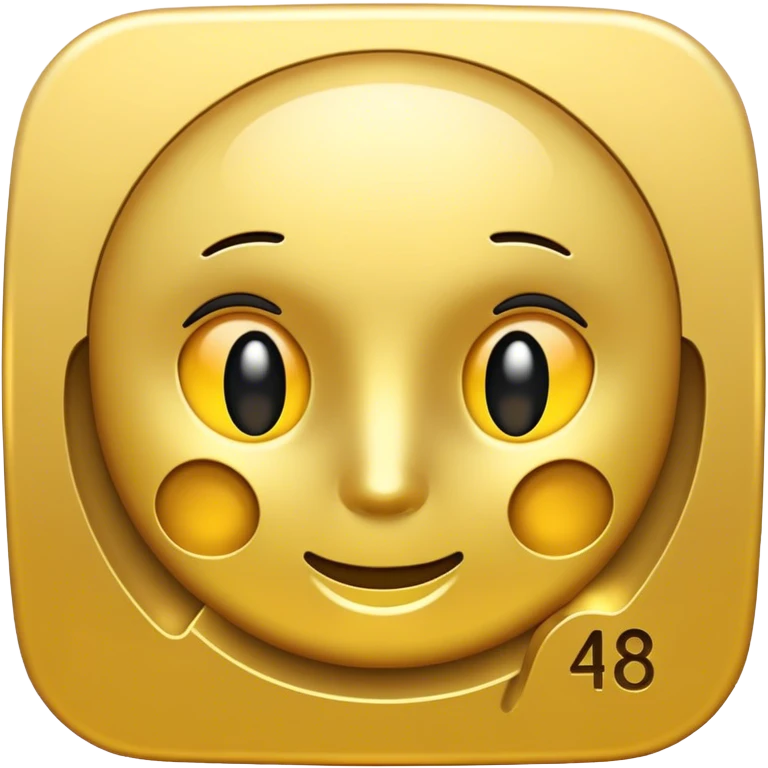 ascii:48 in gold emoji