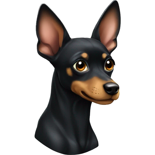 Black mini pincher  emoji