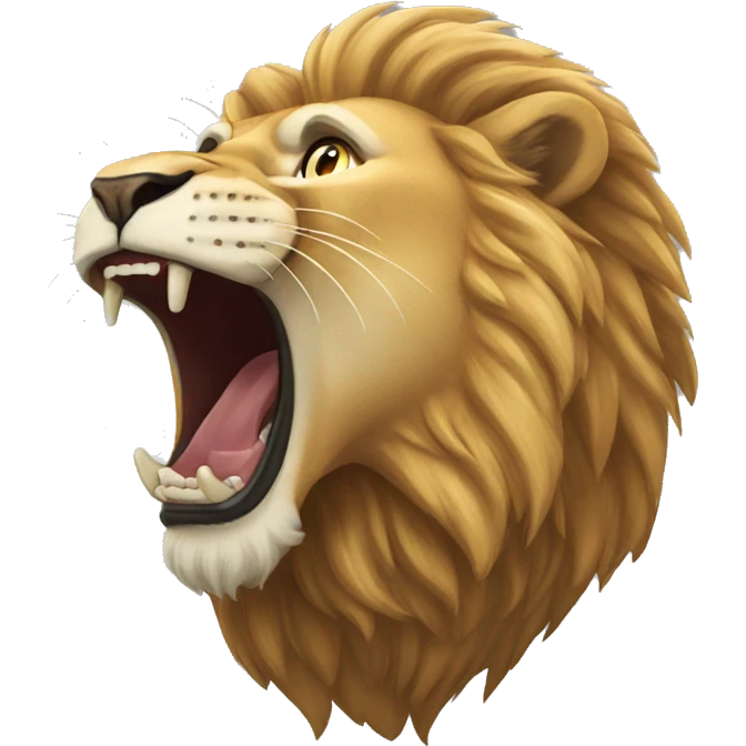 lion roaring right angle   emoji