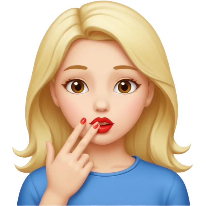 Girl blowing kisses emoji
