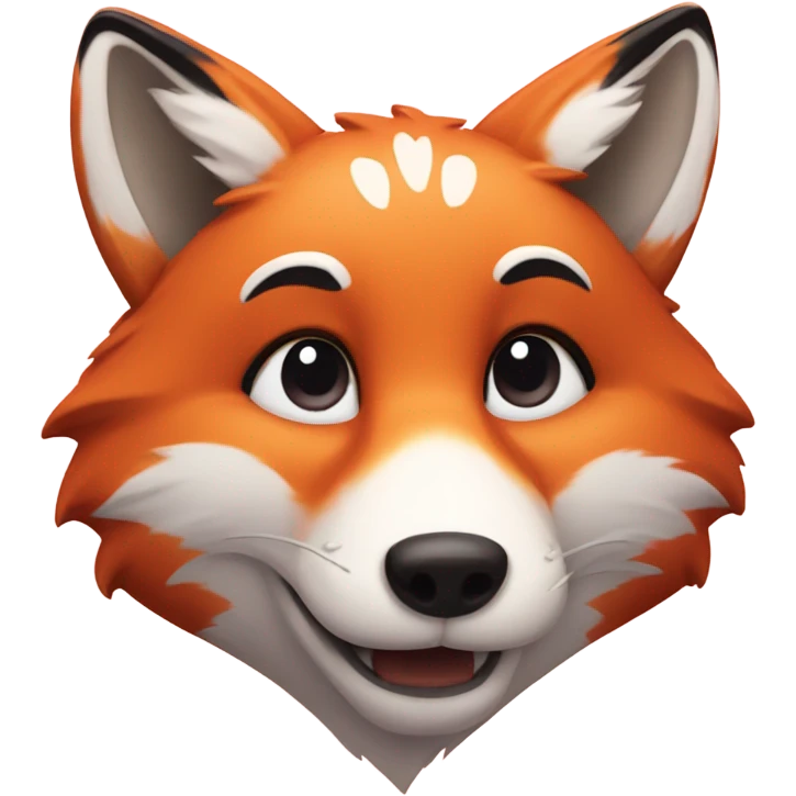 Heart fox emoji