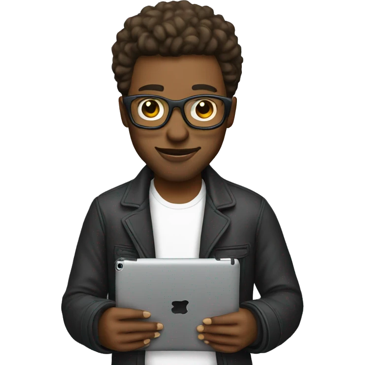 Designer with an iPad tablet emoji