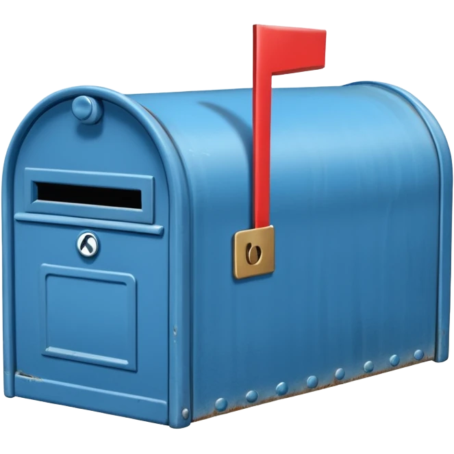 empty open blue mailbox emoji