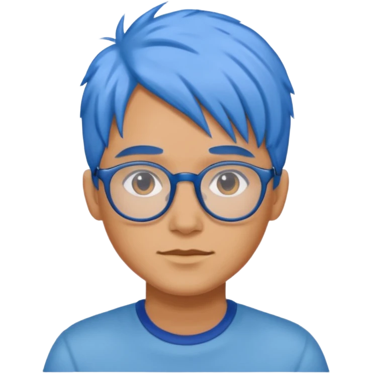 bee with blue hair and glassess emoji