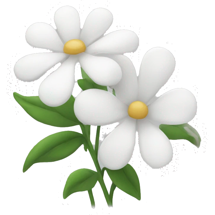 White flowers emoji
