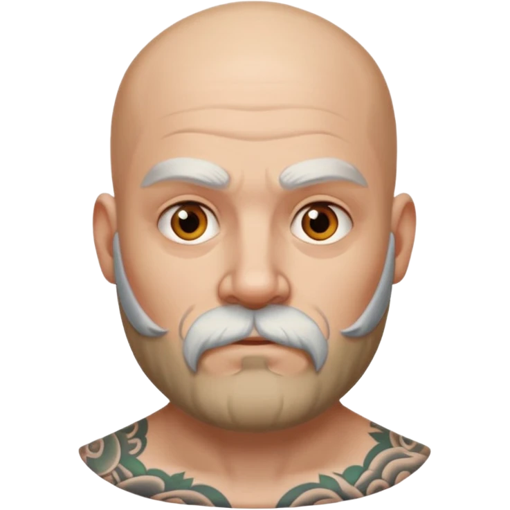   tattooed baldies with white bearded emoji