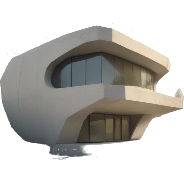 a futuristic house made from concrete emoji