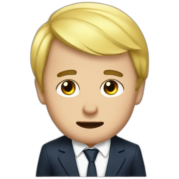 Macron in tears emoji