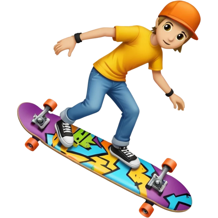 skate board funky emoji