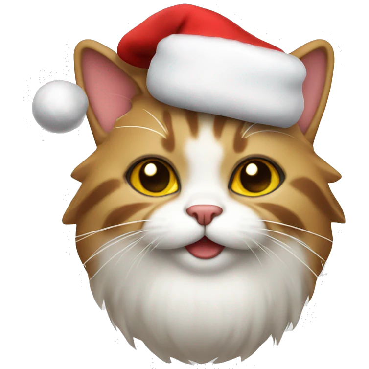 Cat wearing Santa Claus costume  emoji